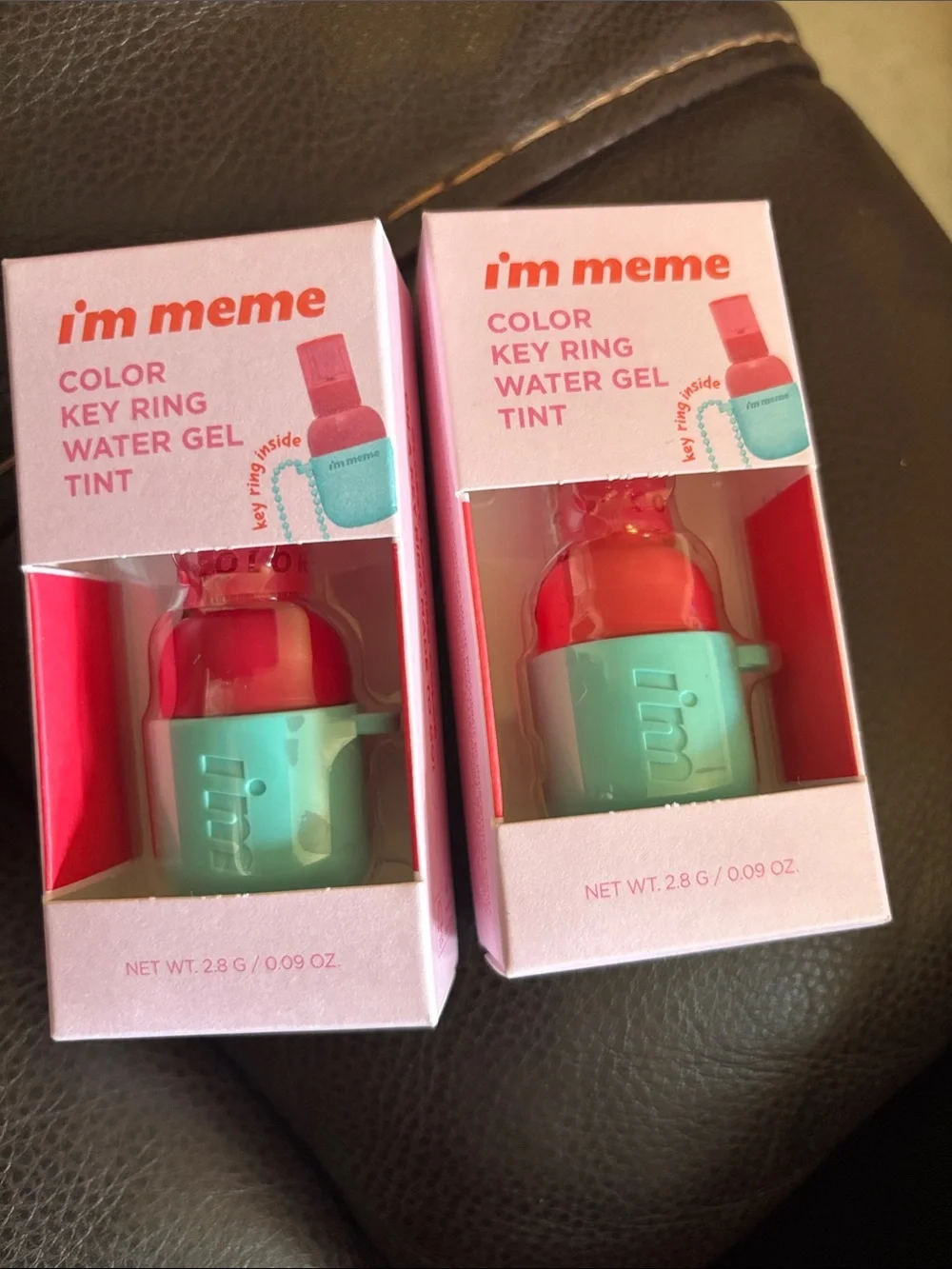 I'm Meme Color Key Ring Water Gel Tint — Pink & Mint