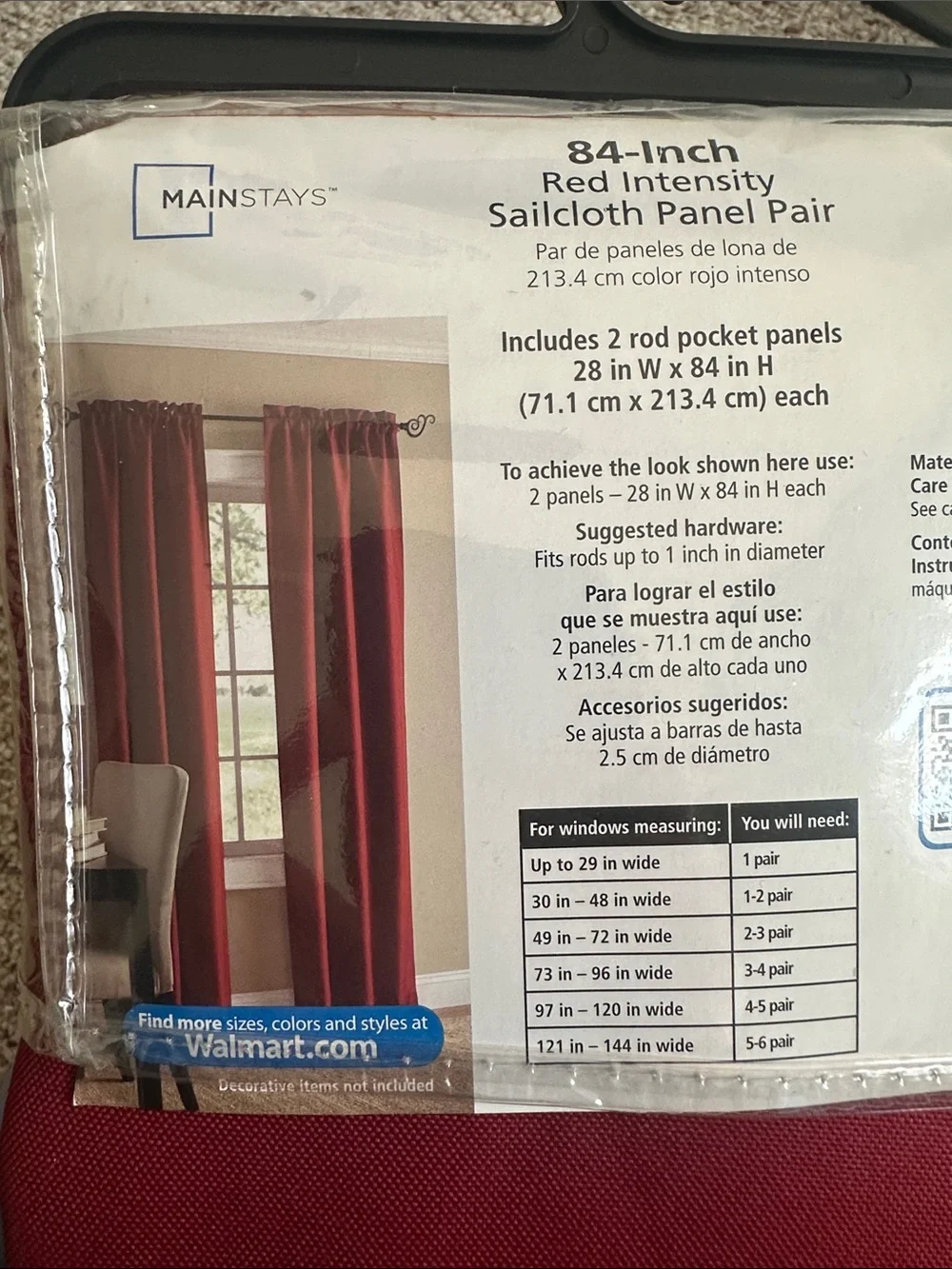 Mainstays rich red