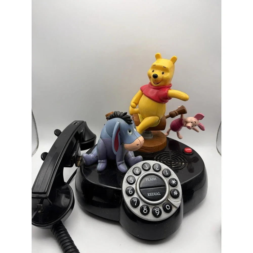 Vintage Disney Winnie Pooh Animated Talking Telephone Eeyore Piglet‎