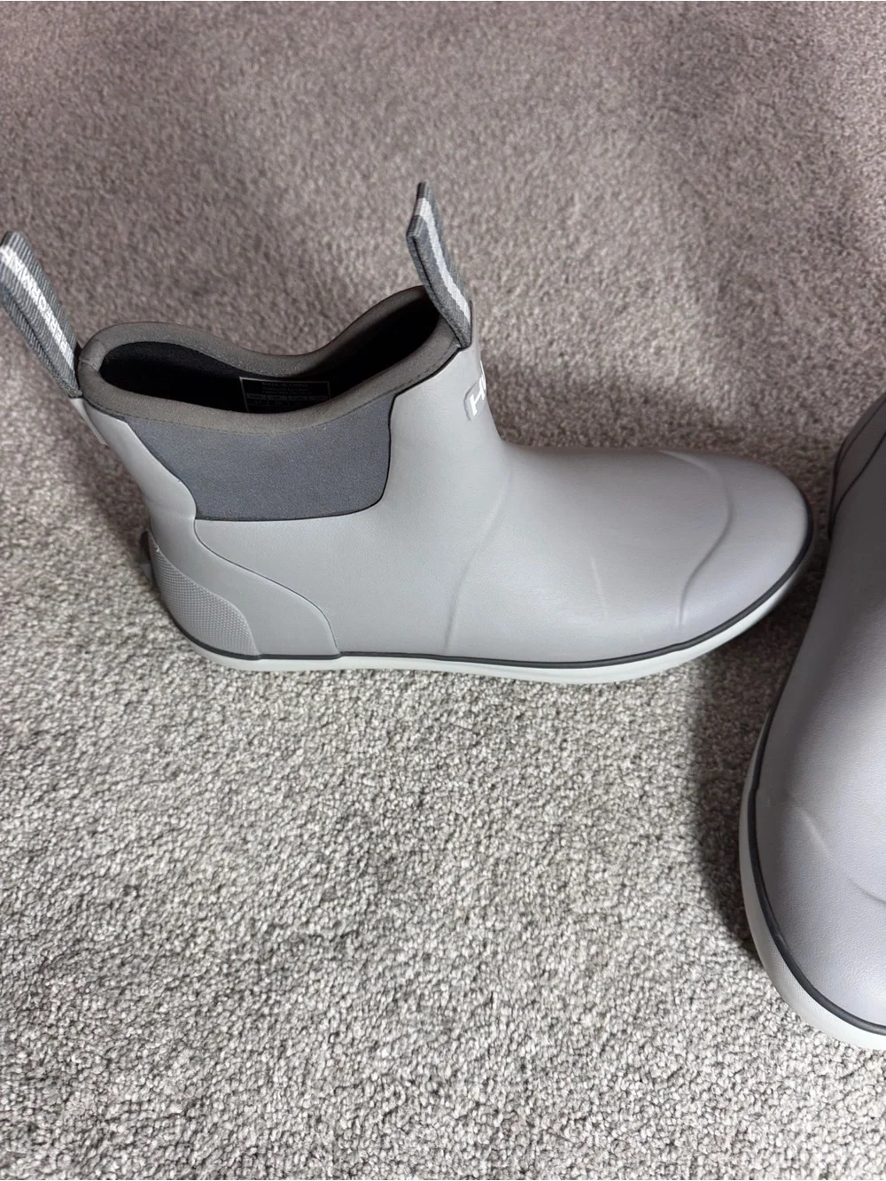 Huk Men's Gray Waterproof Slip-On Rain & Snow Boots