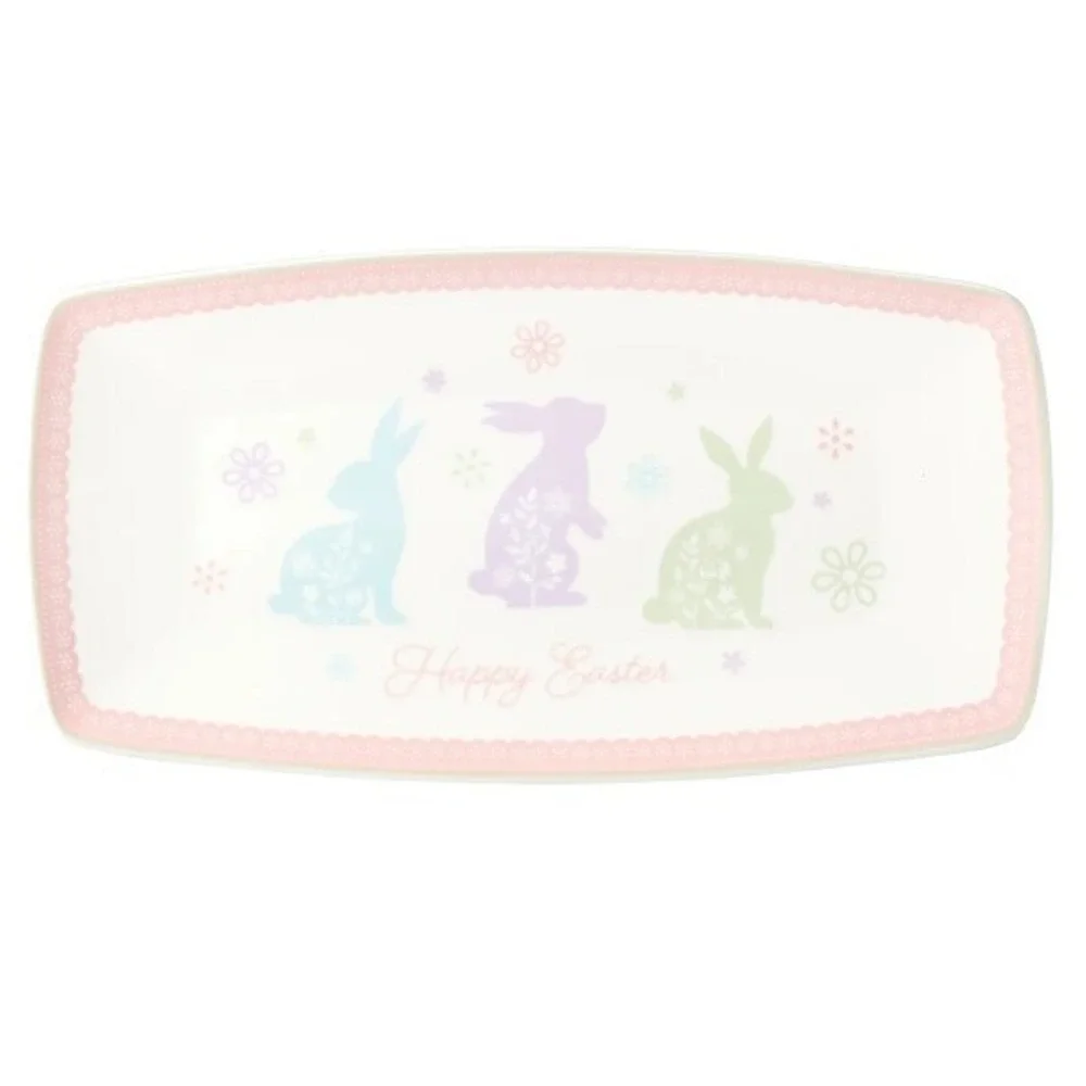 Oneida Entertain 365 Bunny‎ Hop Hors d'Oeuvres Tray 13 in NIB Porcelain