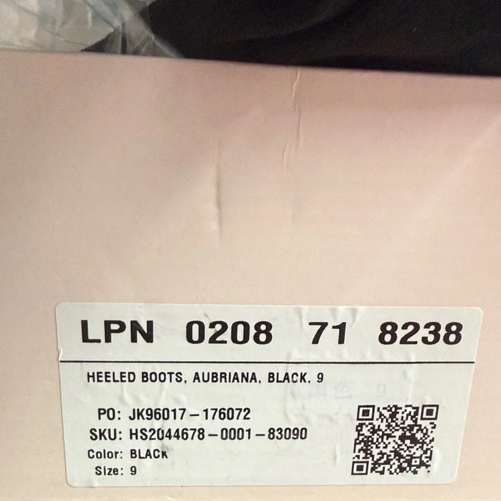 Just Fab woman’s heeled boots Aubriana black new Size 9