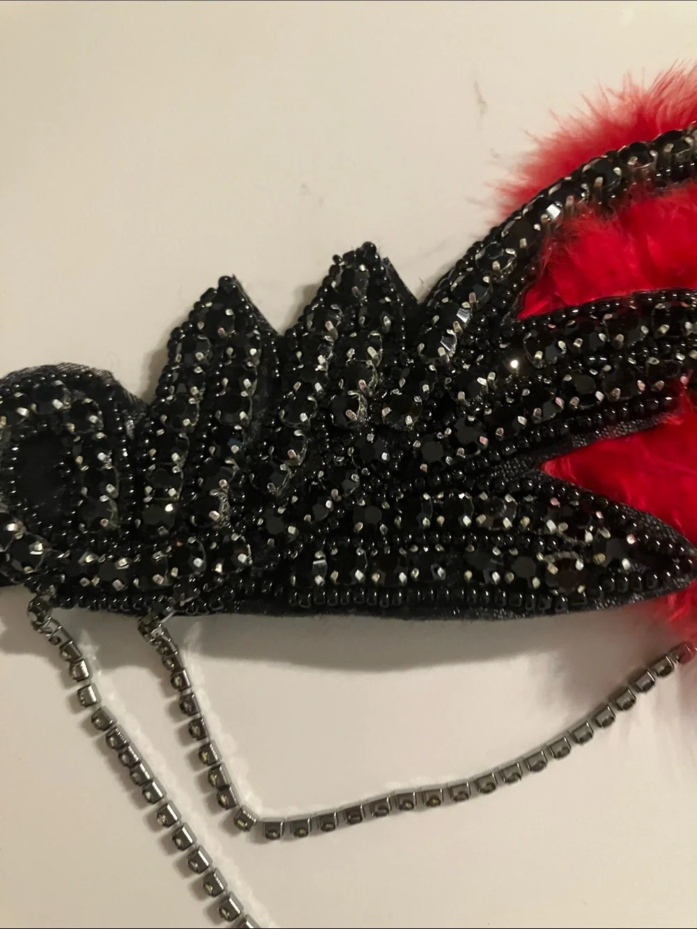 Hand made black beaded