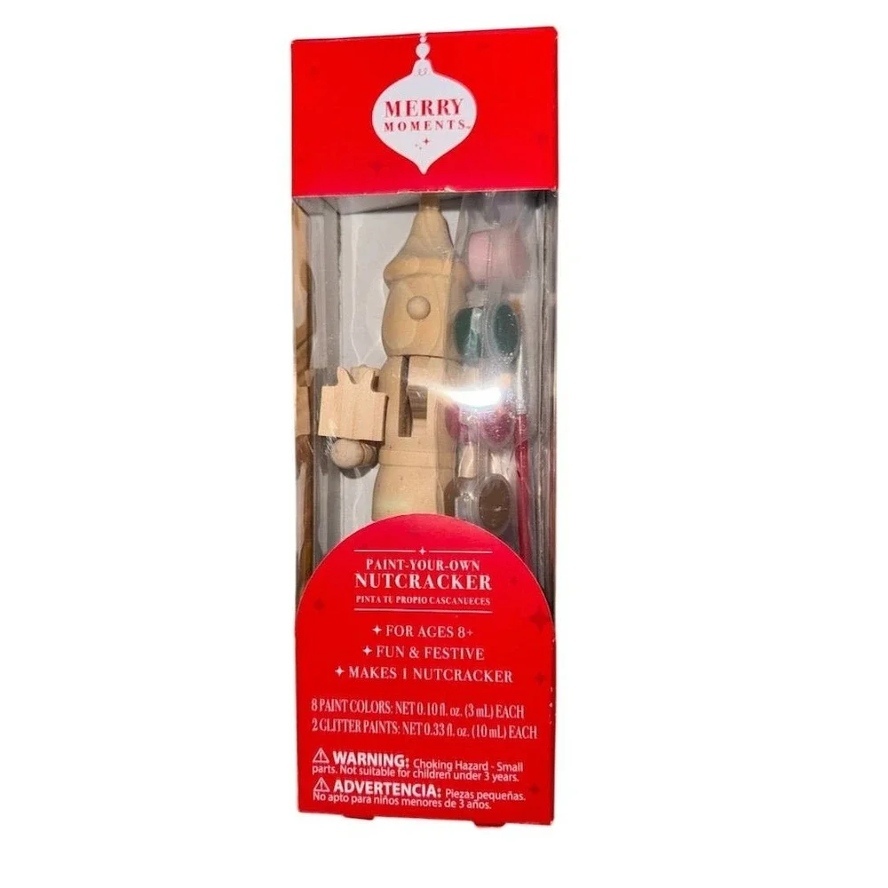 Merry Moment Paint Your Own Nutcracker Kit Holiday Craft Set Christmas craft set