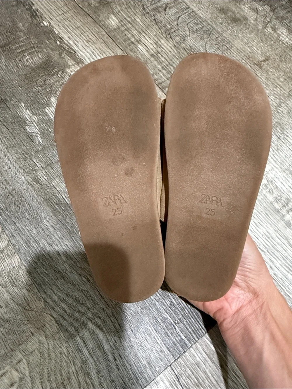 Zara beige suede