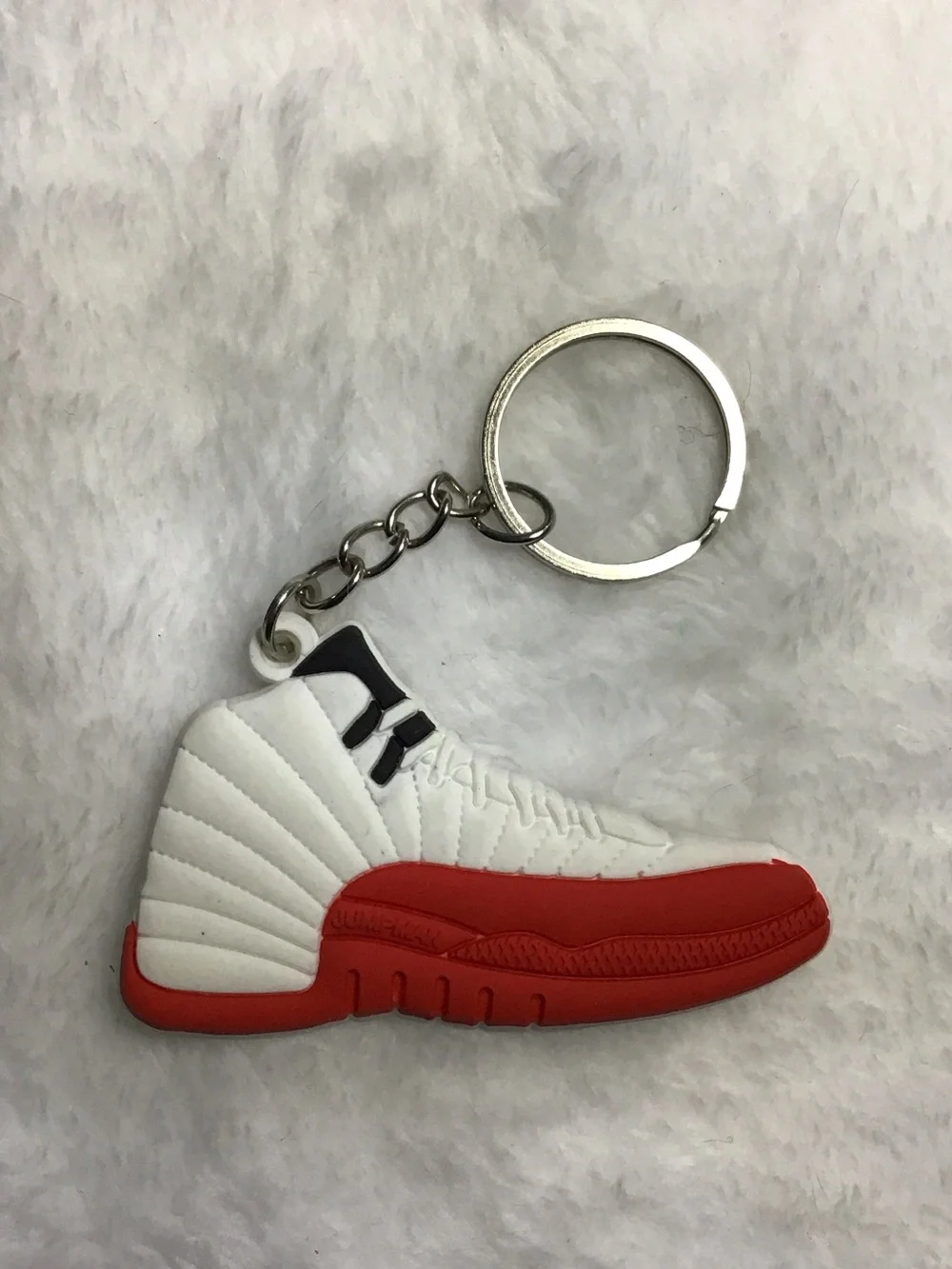 White and Red Sneaker Key & Card Holder Keychain