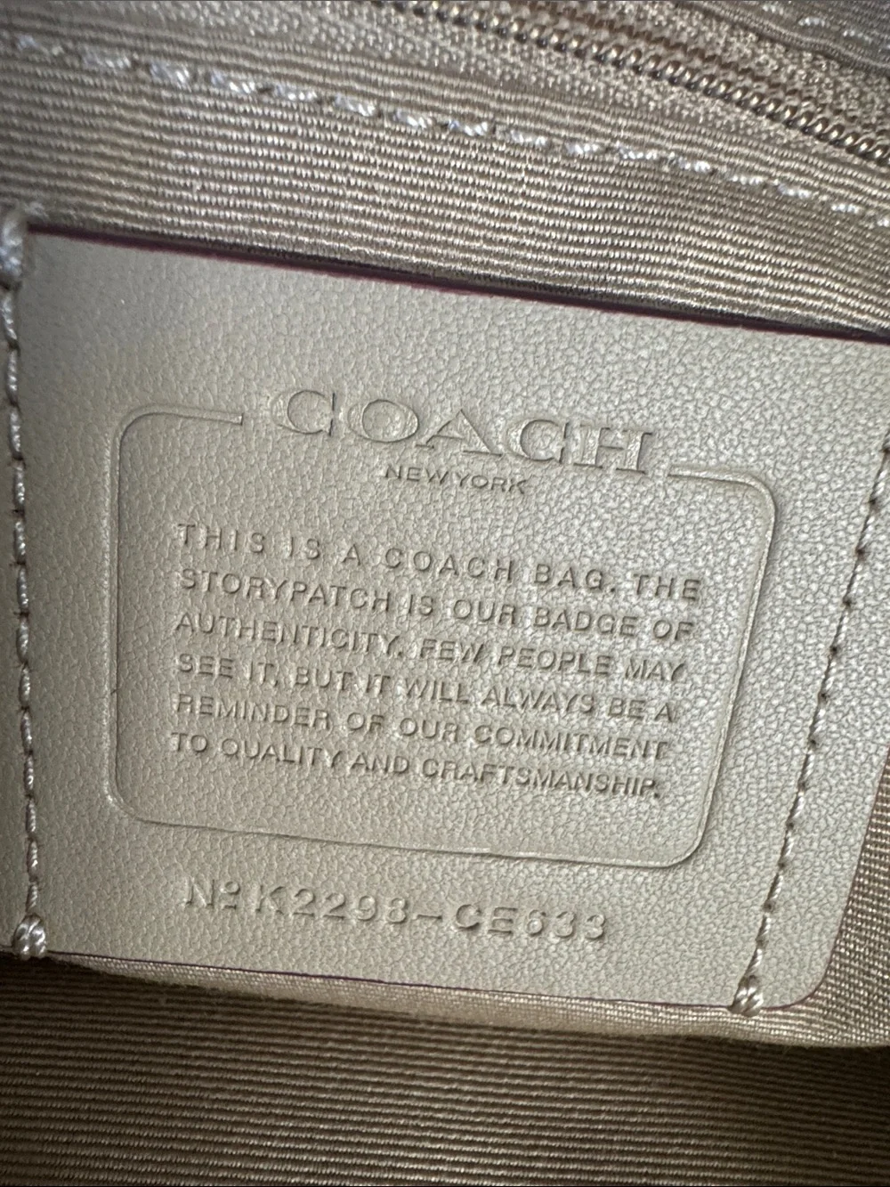 Coach satchel pebbled