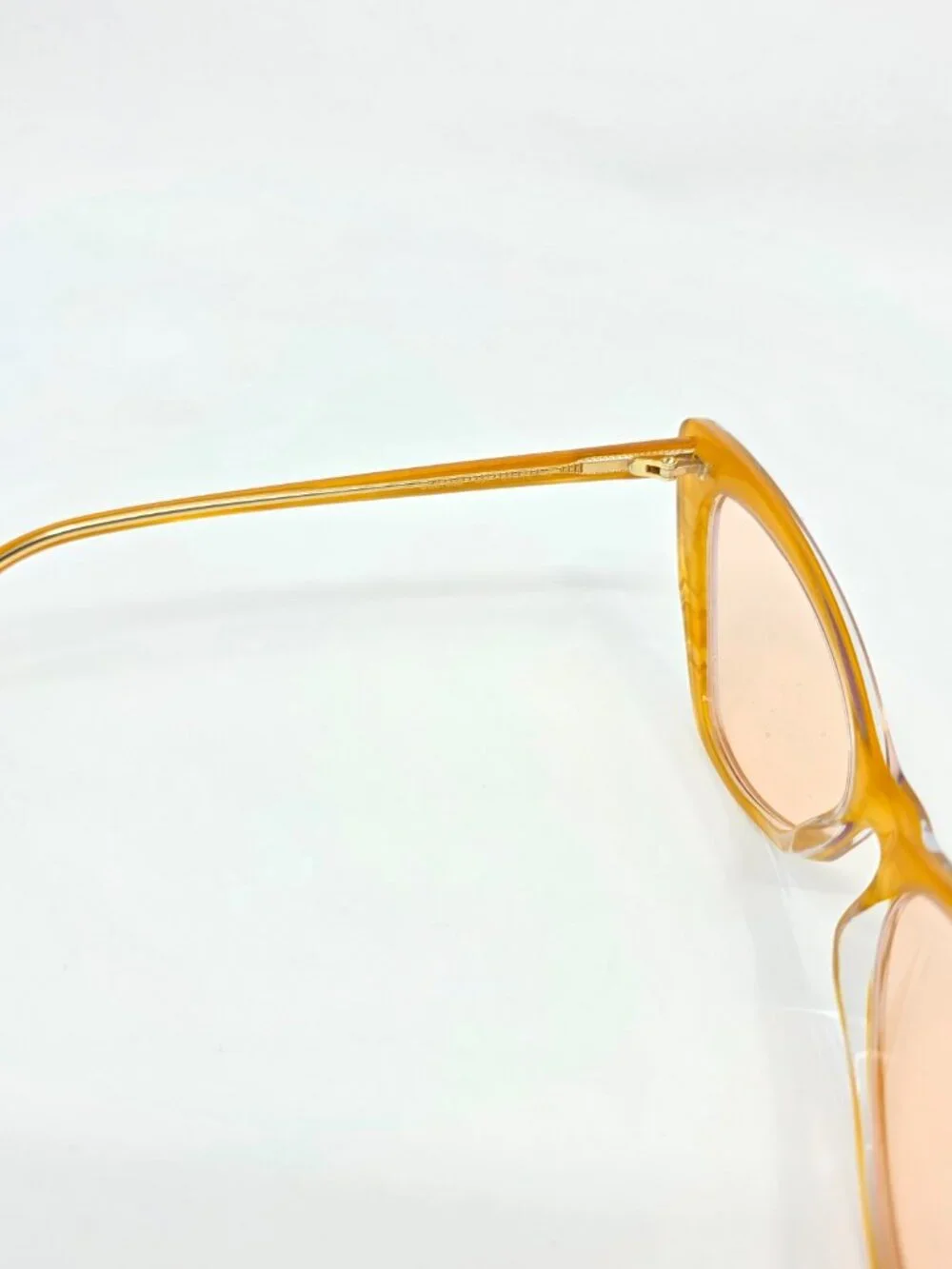 Gucci Yellow Cat Eye Sunglasses Pink Lenses Size 61MM×16MM×145MM MSRP $595