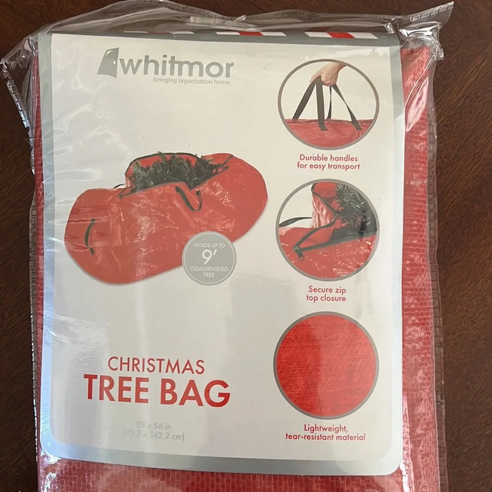 Red Whitmor 9' Christmas Tree Storage Bag, 29