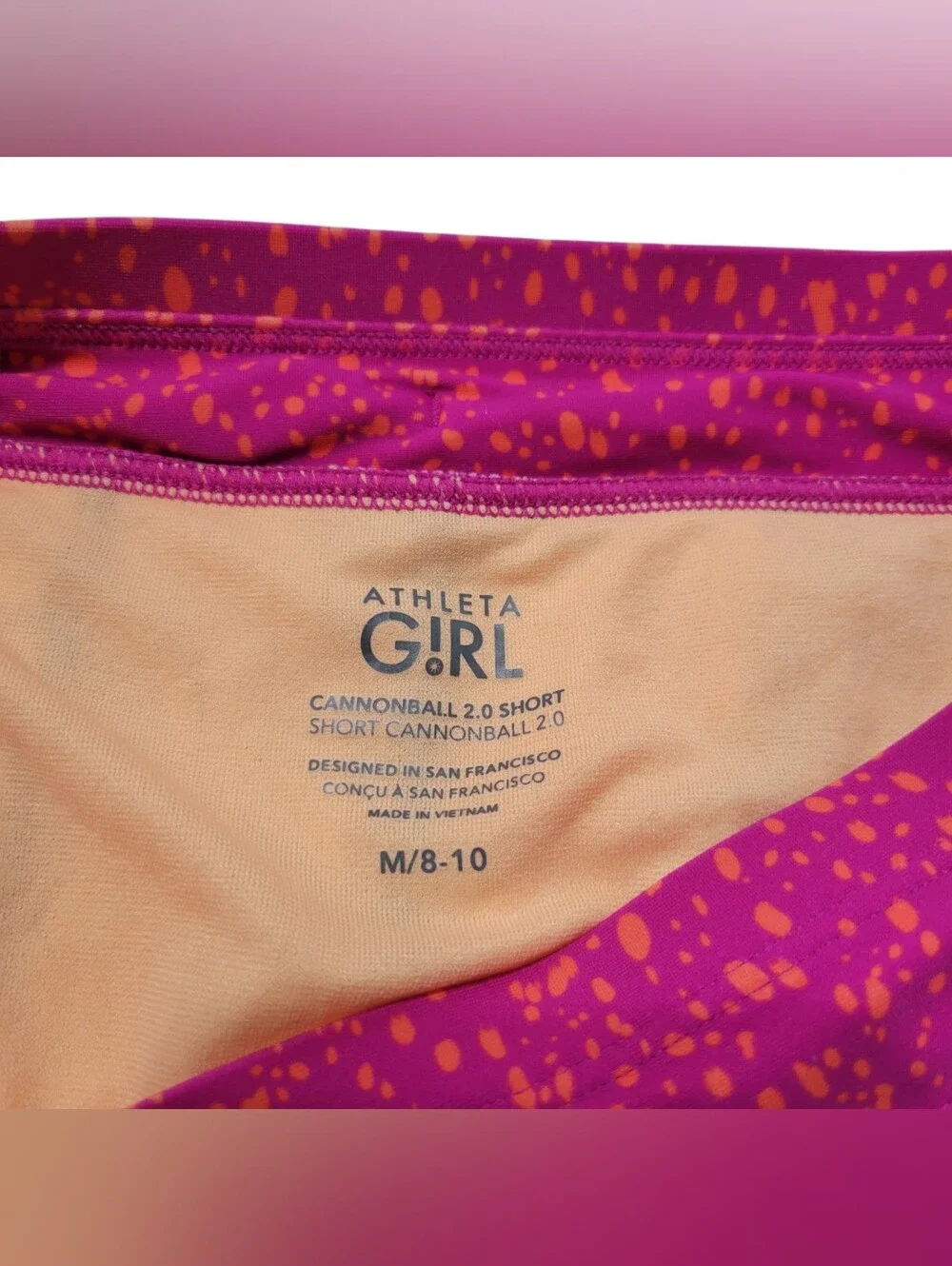 Athleta shorts size