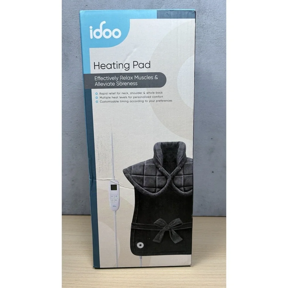 Heating Pad‎ for Neck and Shoulders and Back for Pain Relief Gray Large 24
