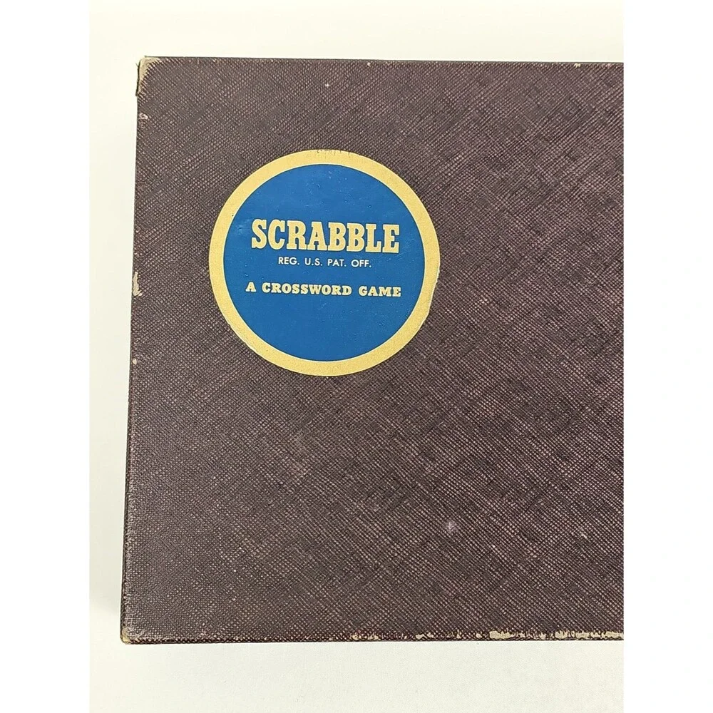 Vintage 1950s Scrabble Selchow & Righter Complete 100 Wood Tiles Board Game