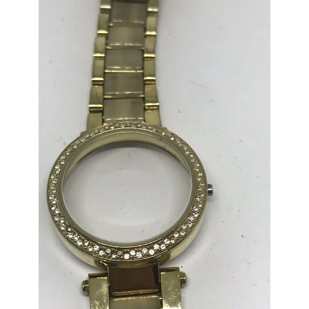 Michael Kors Watch Bracelet Links Case Use For Parts Used Band Z255 16mm Twotone