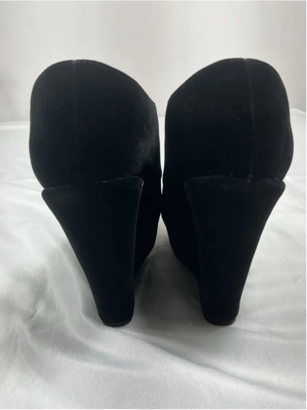 Womans New Forever Trendy Lace Up Platform Wedge Bootie Size 8 Black