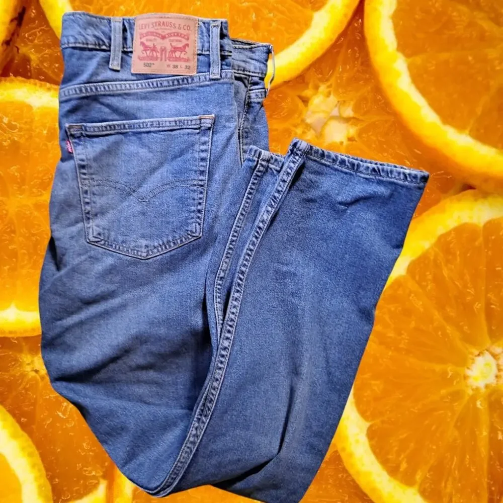Levi's 502 Straight Leg Denim Jeans Size‎ 38x32