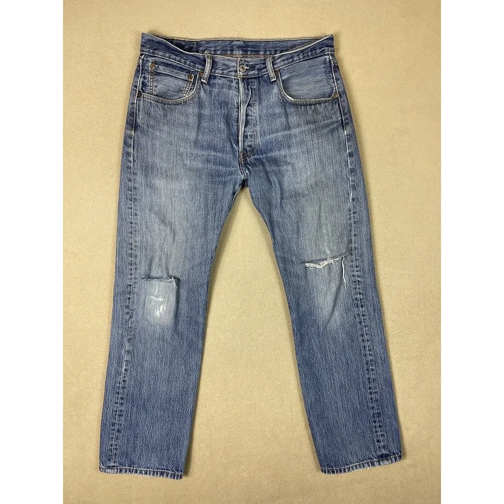 Levis‎ 501 XX Jeans Men 32x29 Blue Straight Mid Rise Casual Workwear Denim Adult