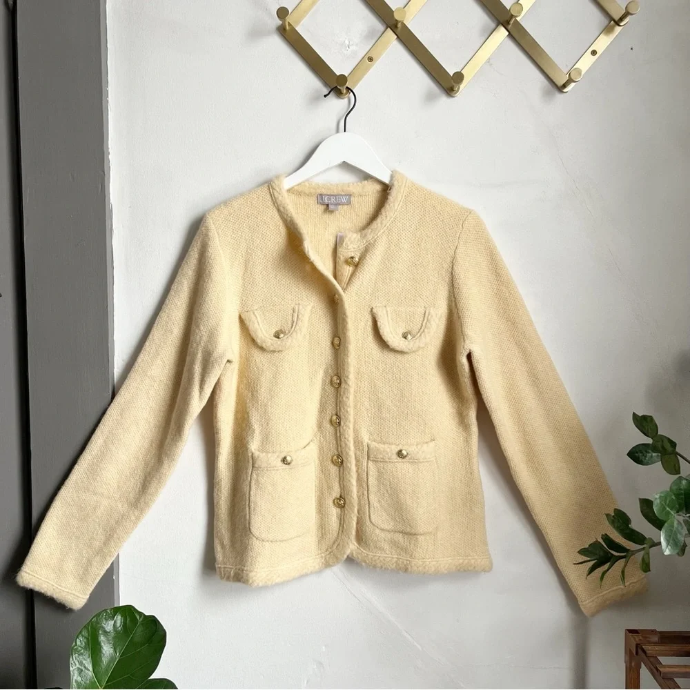 J Crew Textured Sweater Lady Jacket