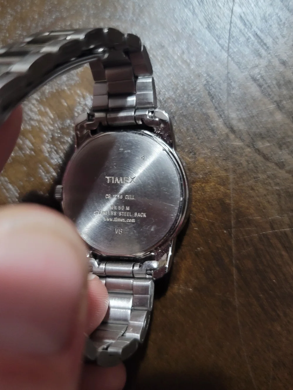 Timex Silver Stainless Steel Watch with Black Dial