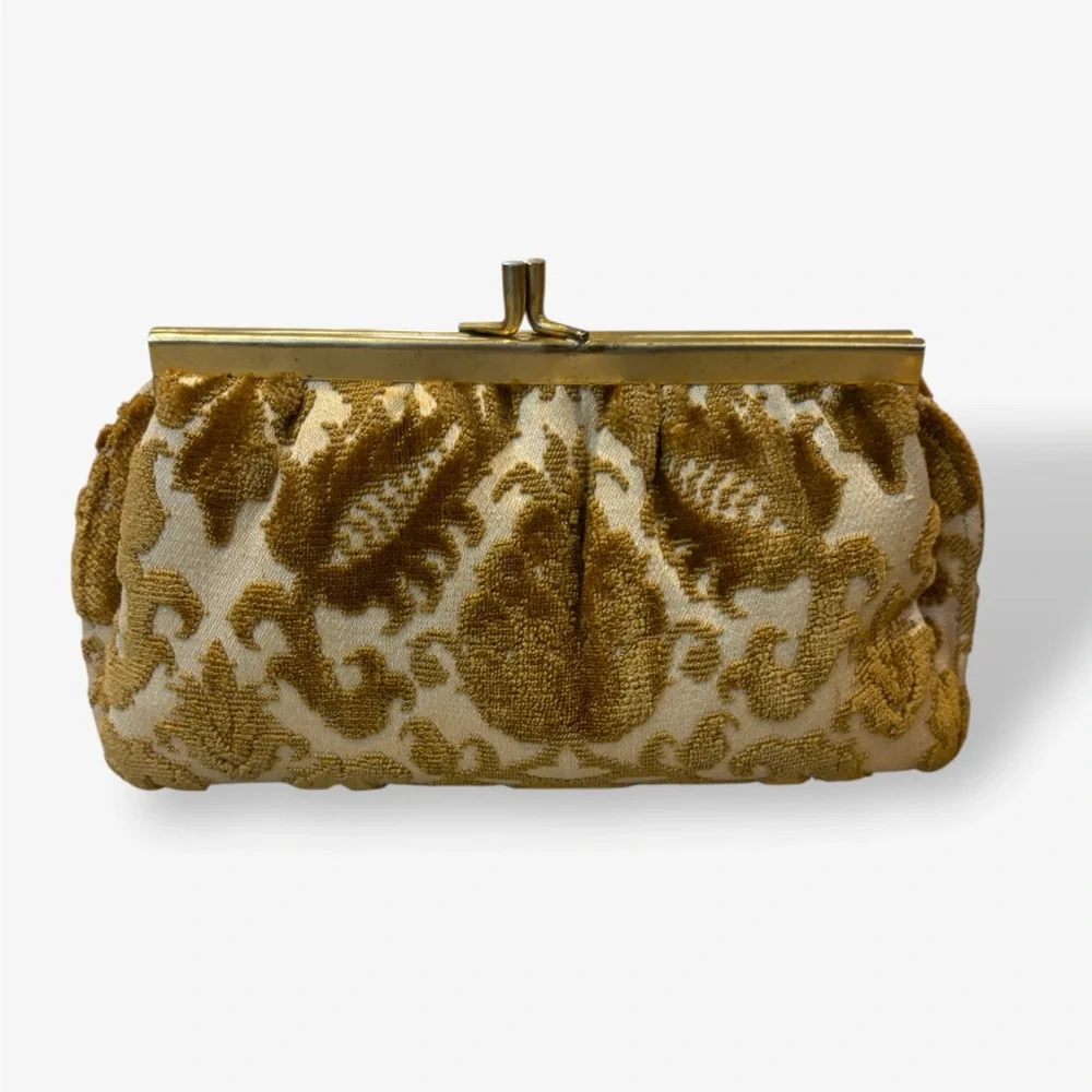 Vintage Tano Mid-century Chenille Tapestry Clutch