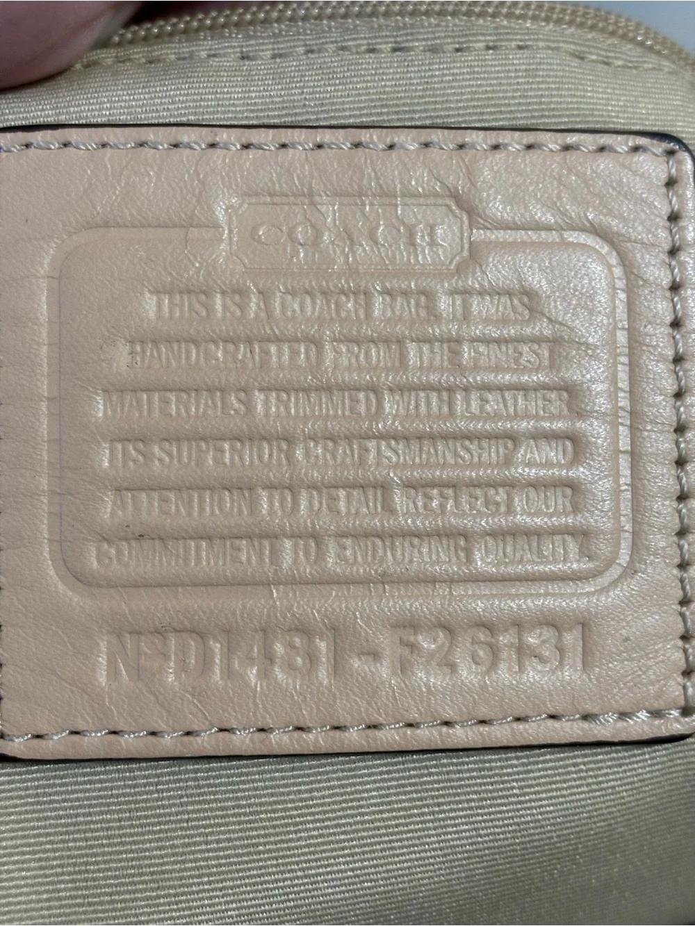 Coach tote signature
