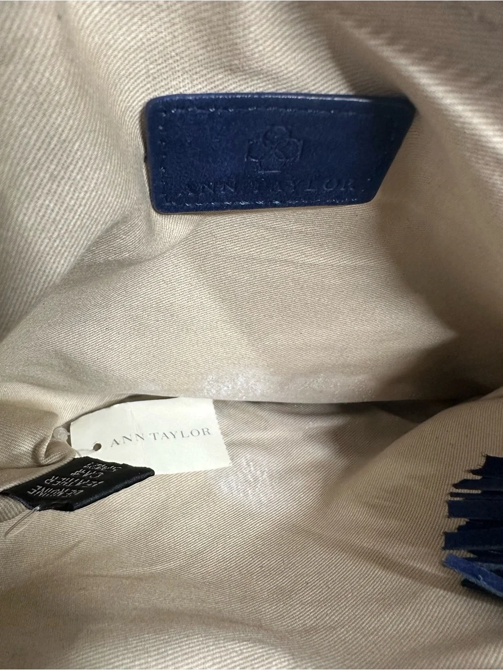 Ann Taylor suede cosmetic