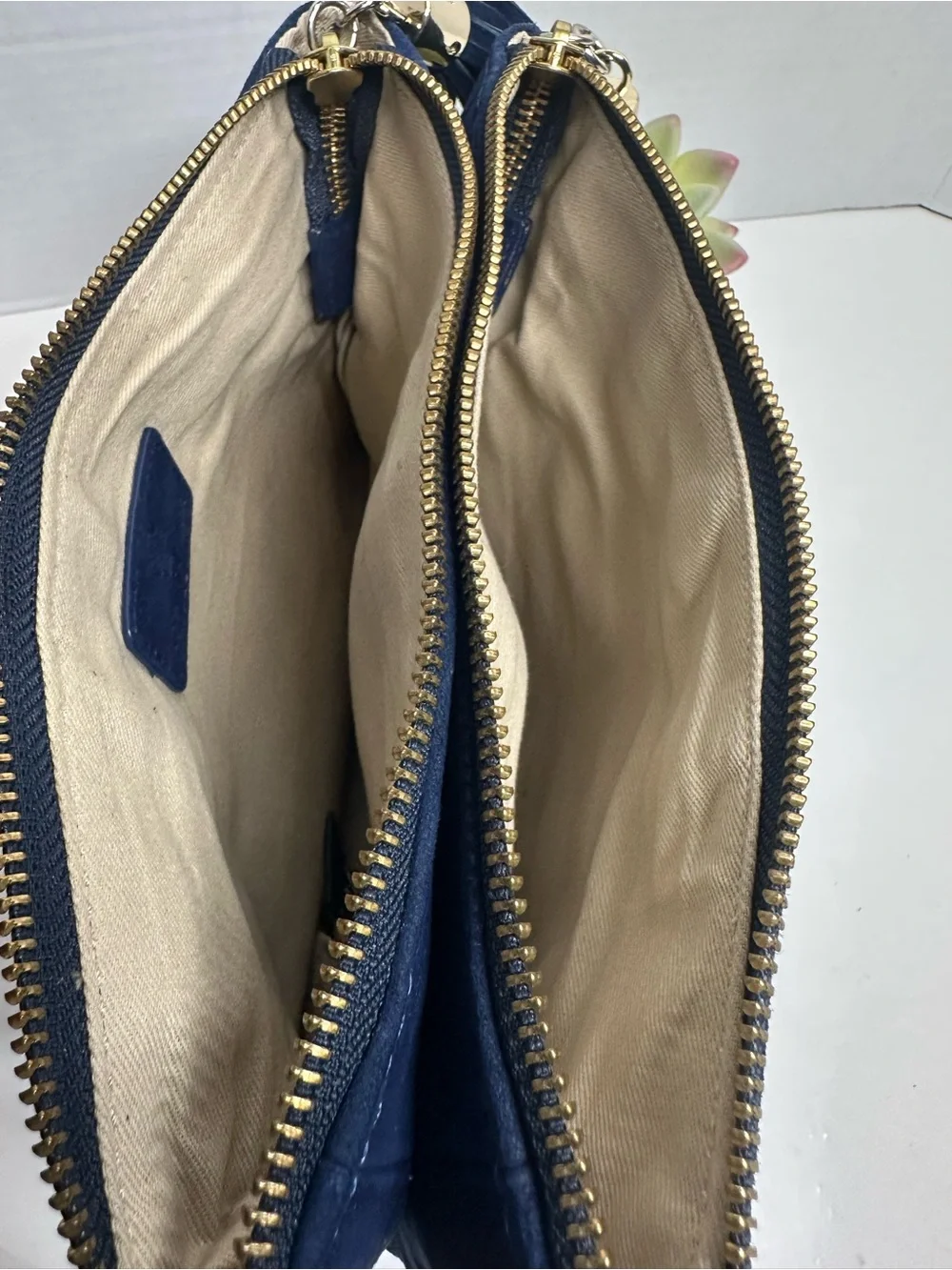 Ann Taylor suede cosmetic