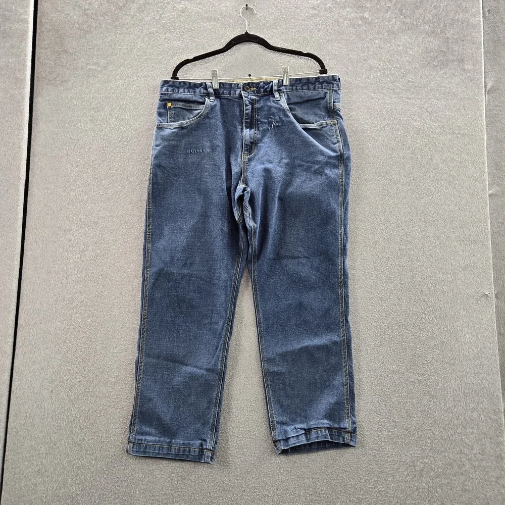 CAT Men Jeans 38X32 Blue Denim Workwear 27