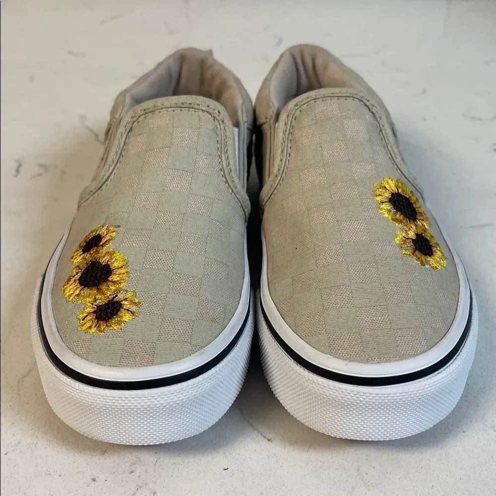 Vans® Asher Sunflower Kids' Slip-On Shoes Size 13