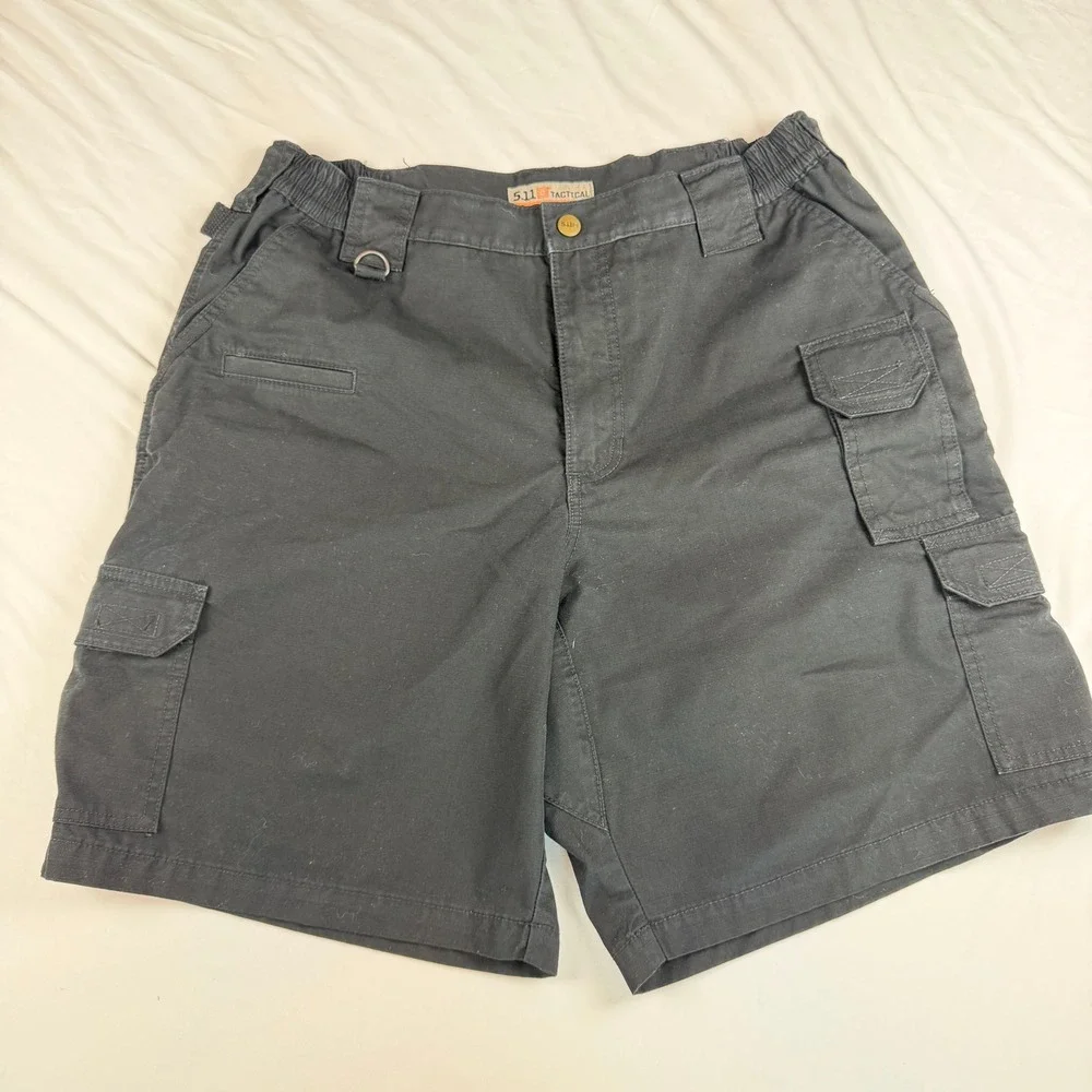 5.11 Tactical Mens Black Ripstop Cargo Shorts Size 36 Utility Work Outdoor