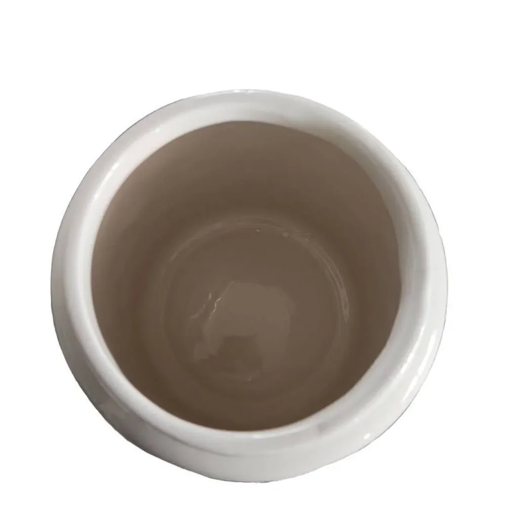 Rae Dunn White Black Ceramic Lidded Flour Canister Jar