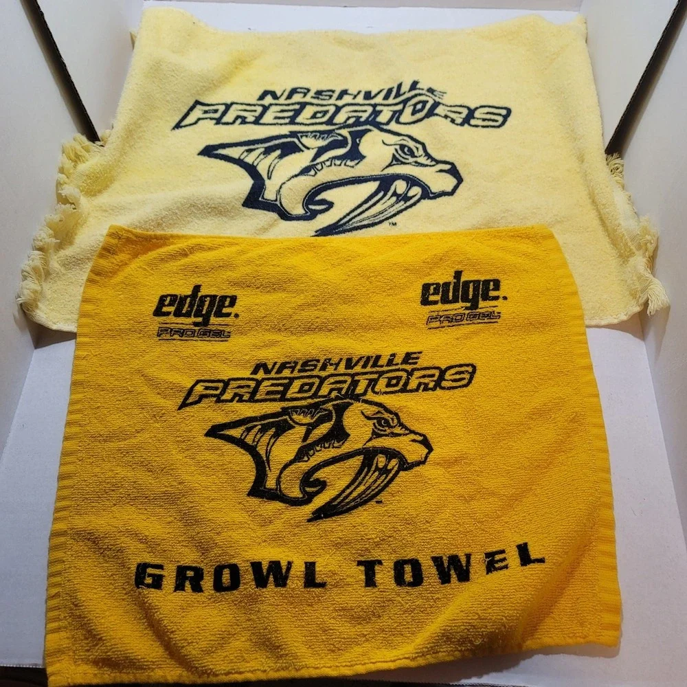 Set‎ of 2 Nashville Predators Growl Towels Yellow 14