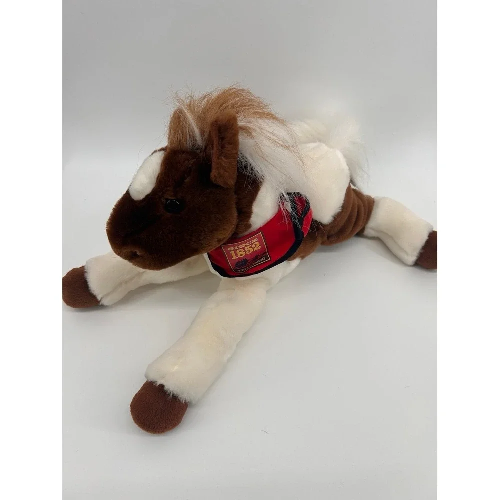 2005 Wells Fargo Legendary Horse Plush Toy Brown White Pony Stuffed Animal 11
