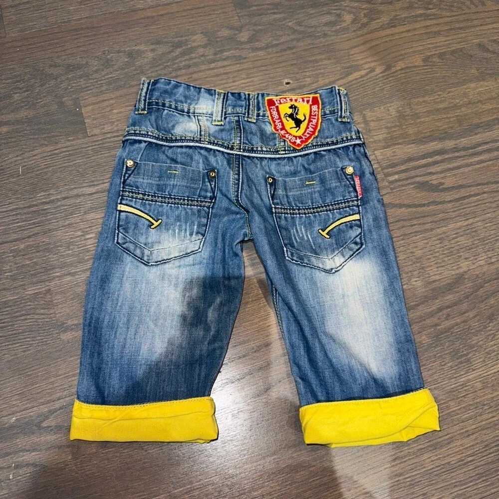 Ferrari Kids‎ Denim Shorts with Yellow Accents size 4