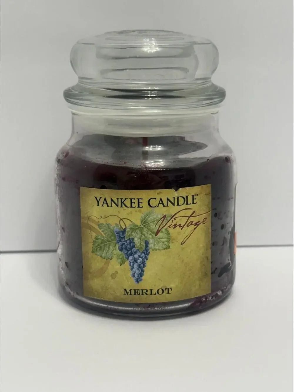 Yankee Candle MERLOT  Jar Candle 14.5 oz New Unburned‎ Rare