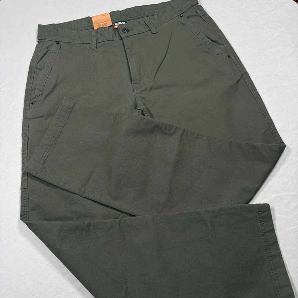Eddie Bauer Pants Mens 34x32 Canvas Utility Pant Green Specialty Dyed
