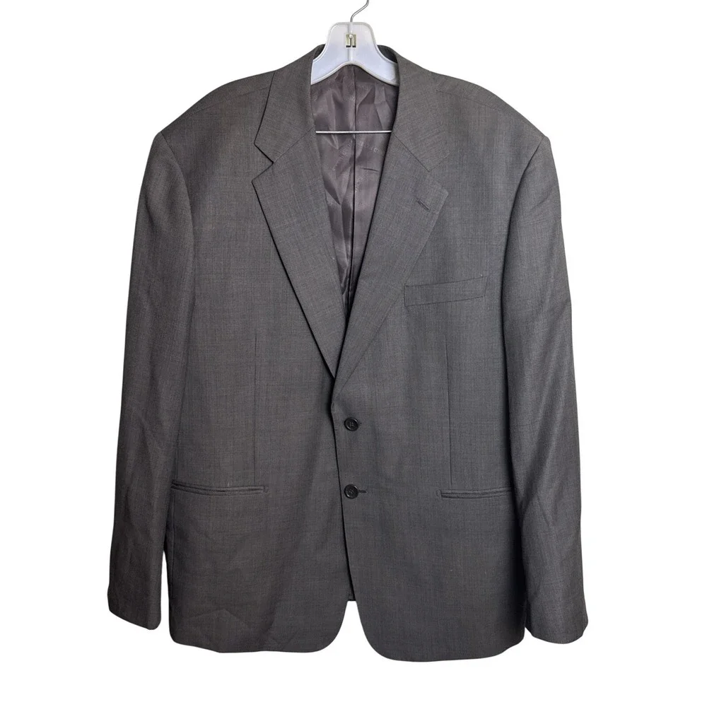 Richard Harris Men 44R Blazer Brown Wool Blend‎ 2 Button Sport Coat Suit Jacket