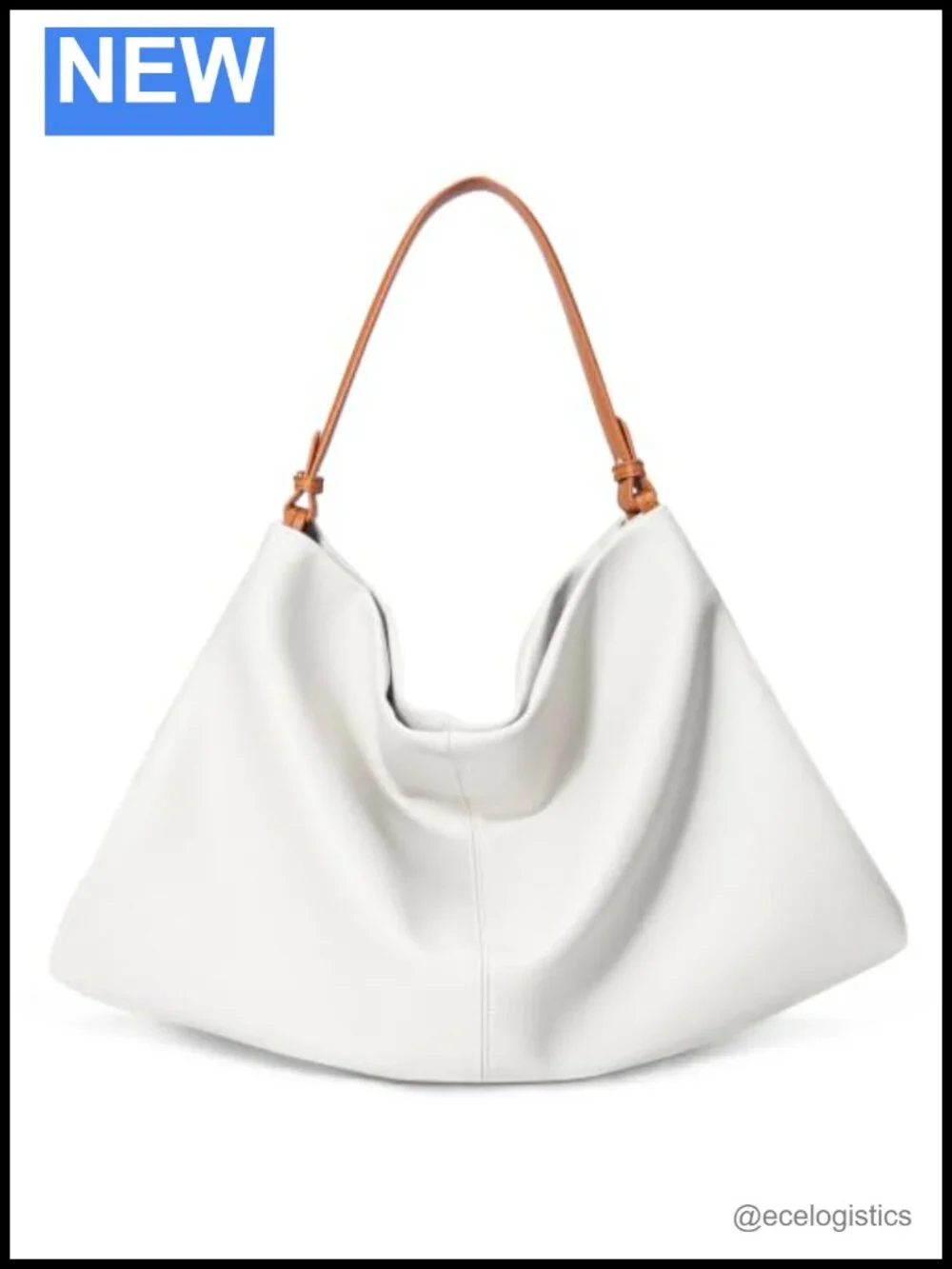 Genuine Leather Slouchy Hobo Shoulder Bag Women's Crossbody Tote Fits 14