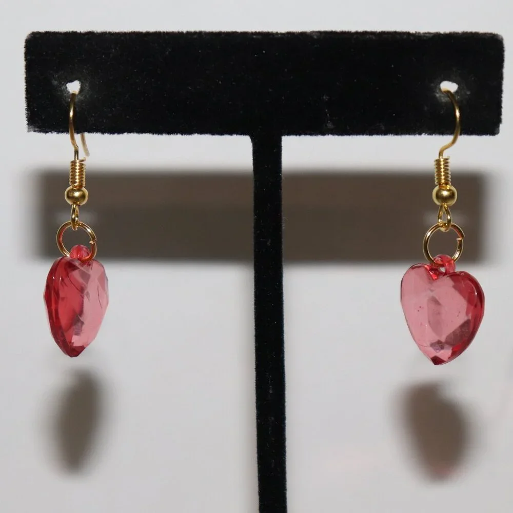 Red Heart Dangle Earrings | 1.5