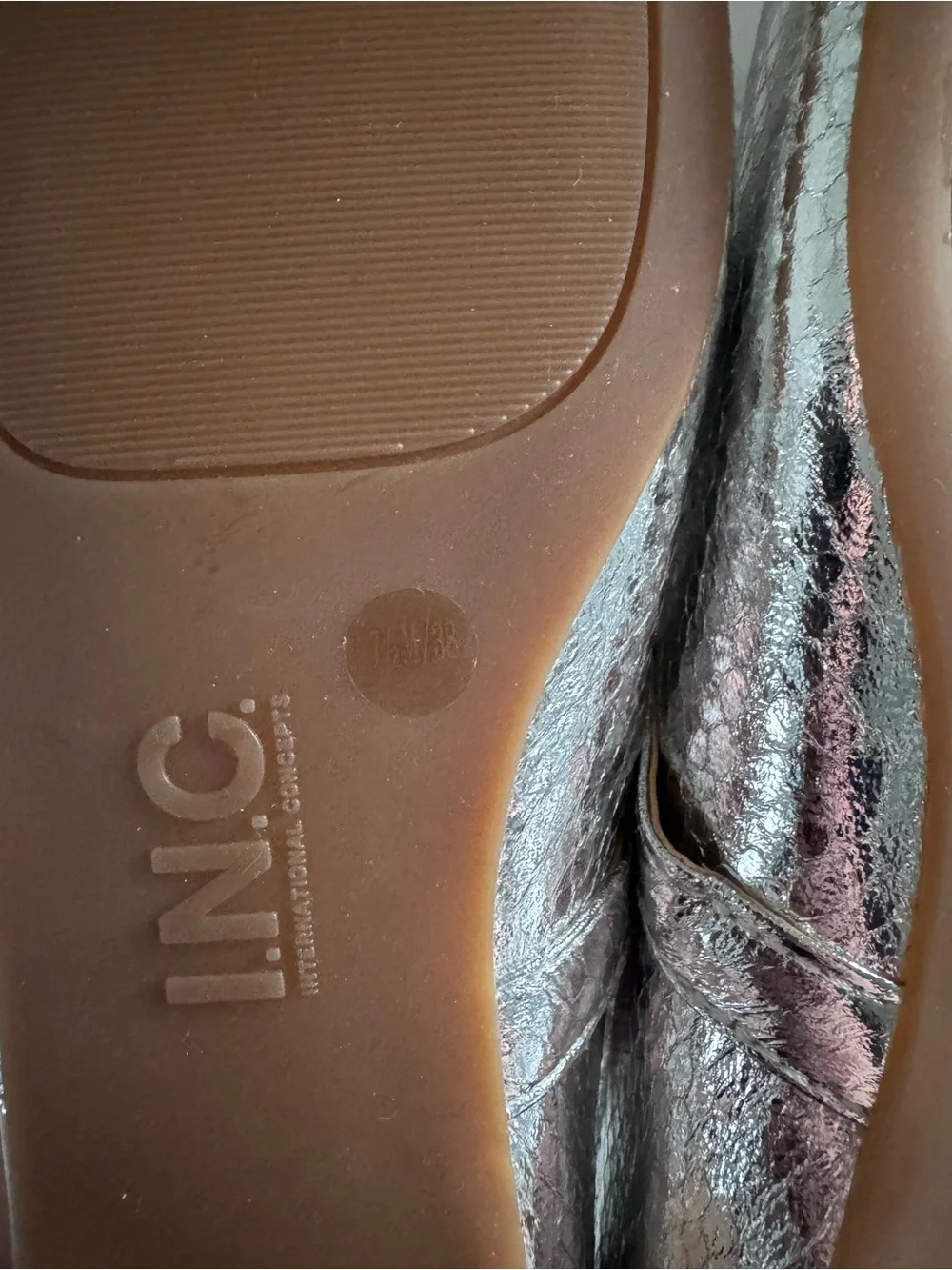 INC International Concepts Silver Women’s Mary Jane Flats