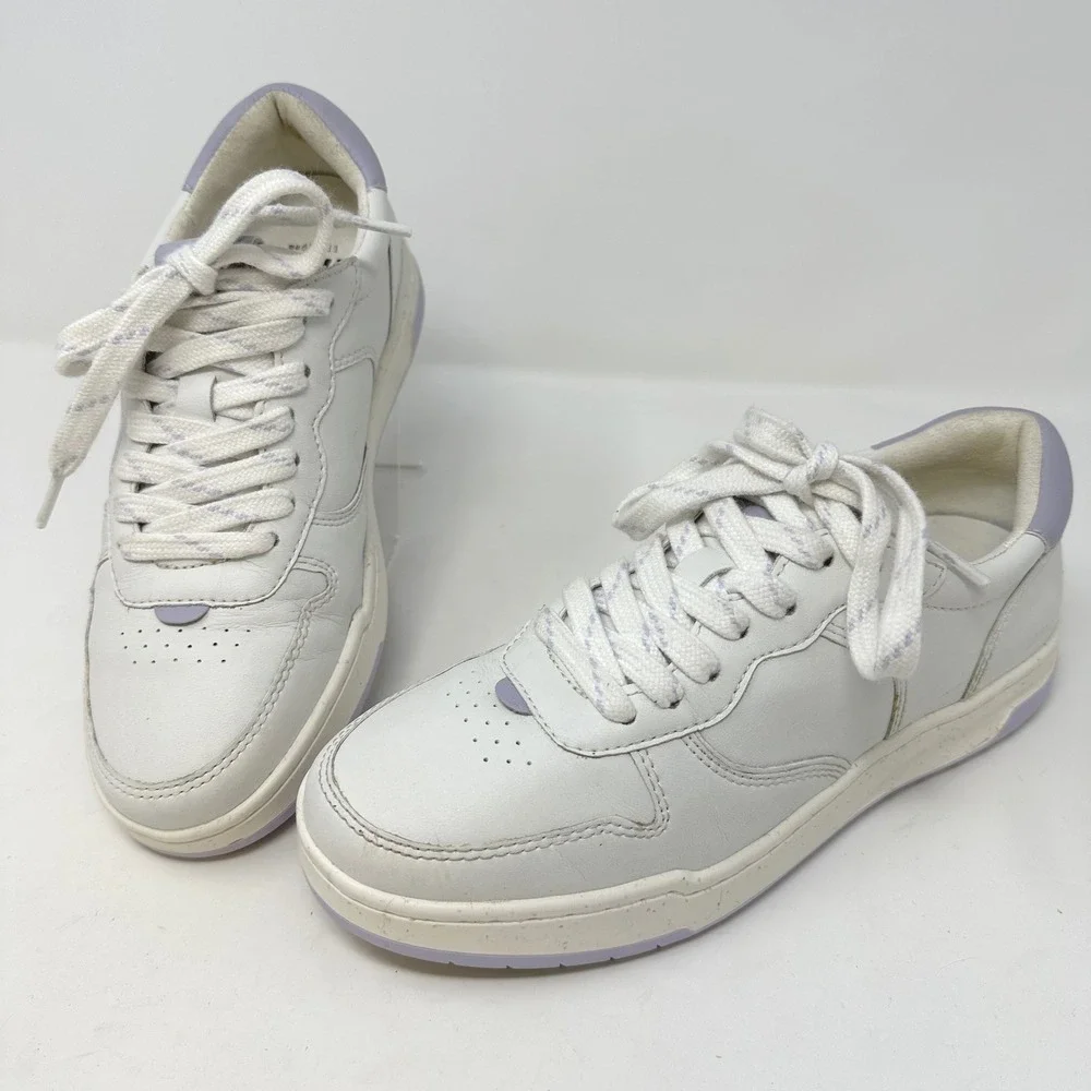 Madewell Court Low-Top Sneakers‎ White Light Purple 7