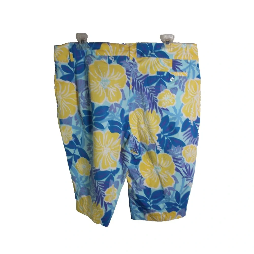 Lilly Pulitzer Womens 14 Tropical Floral Bermuda Shorts Altered 37 1in Waist