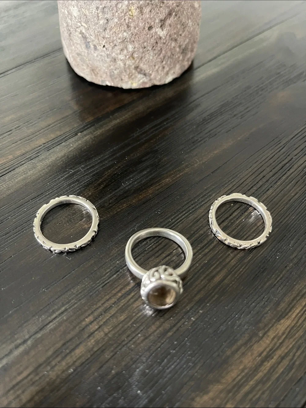 Silpada Sterling Silver Smoky Quartz Oval Stackable Ring - Brown
