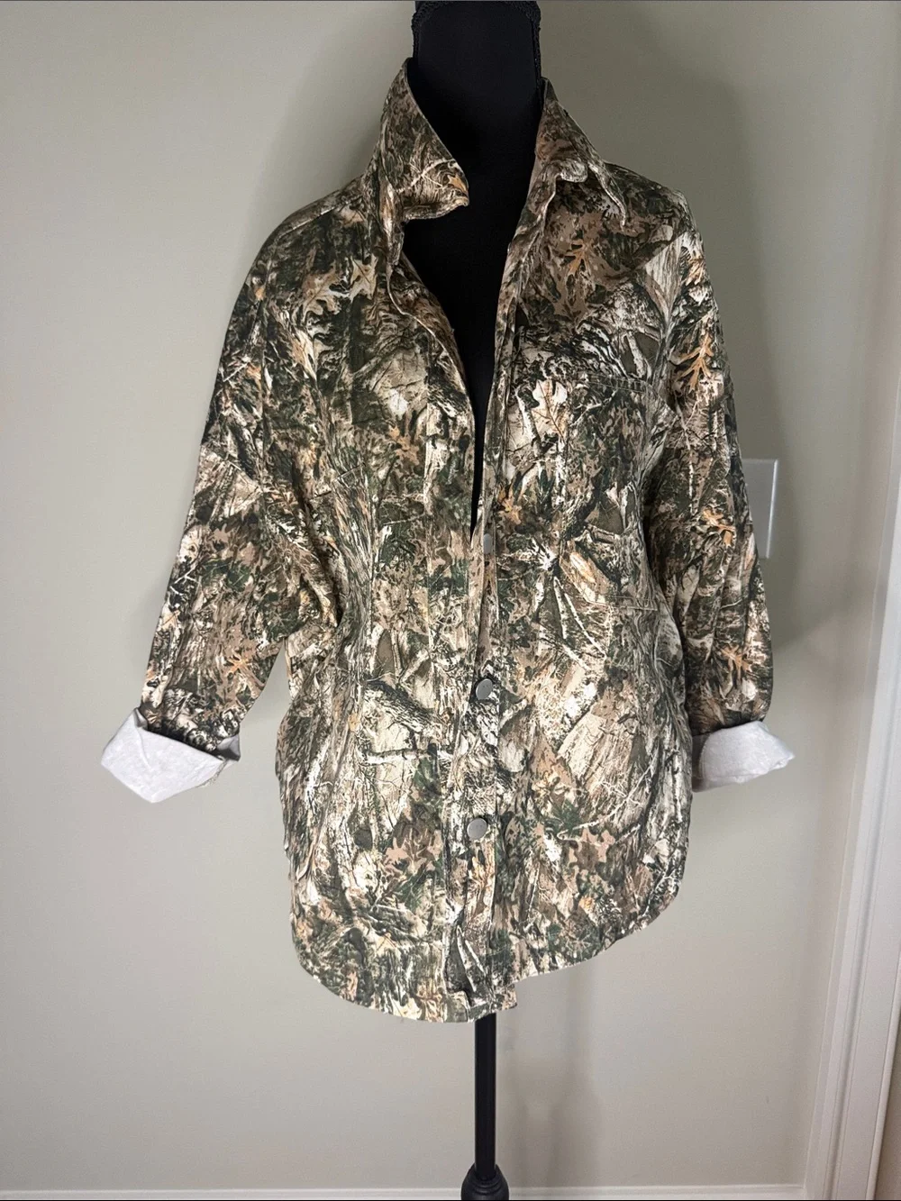 Camo Print Women's Jacket in Green and Brown