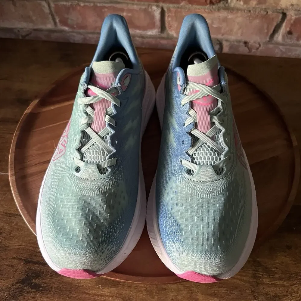 Hoka One One Mach 6 Womens 9.5 Jadeite Blue Cushioned Running Sneakers Shoes