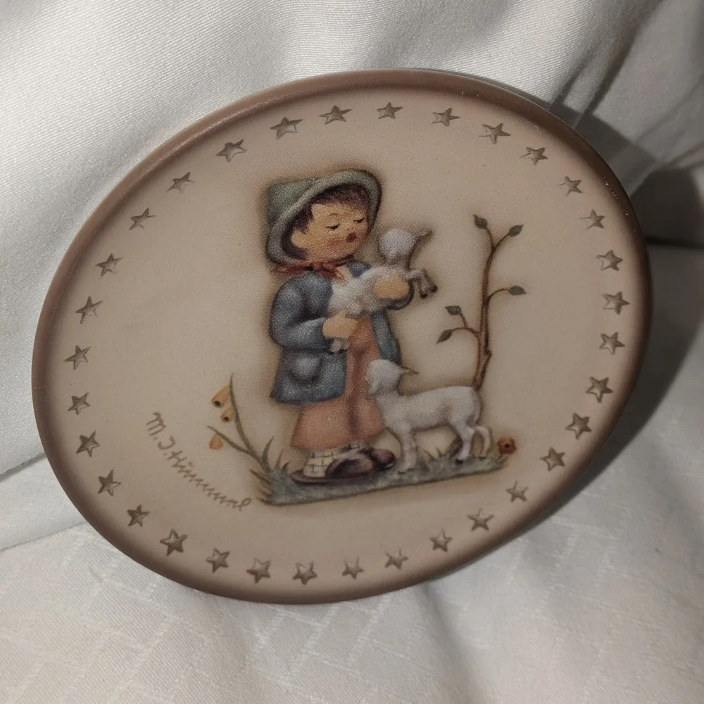 Goebel Hummel Shepherds Boy Miniature Plate Hum 990 20th Edition 3.125in Germany