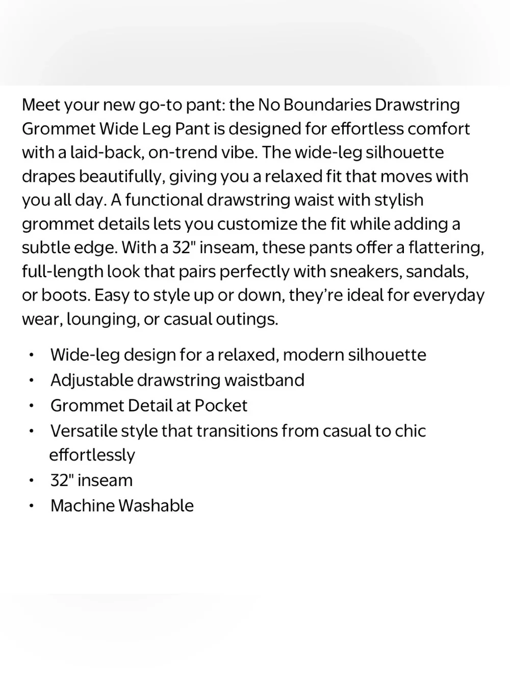 No Boundaries accents pairs flowing