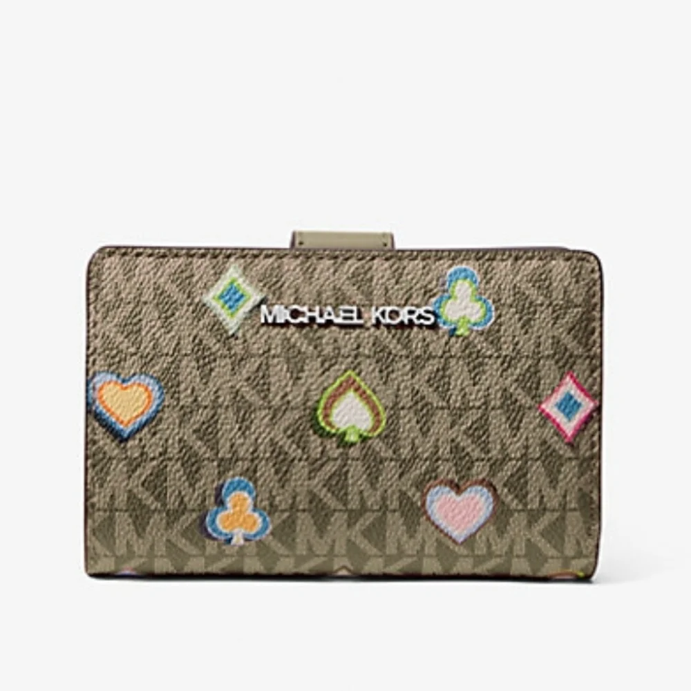 Michael Kors Jet Set Medium Printed Signature Logo Wallet