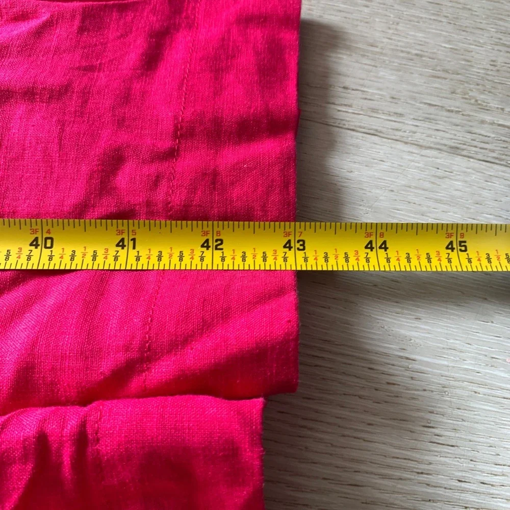 Universal Thread Womens Dress Sz Small Pink Midi Long Sleeve‎ Linen Blend spring