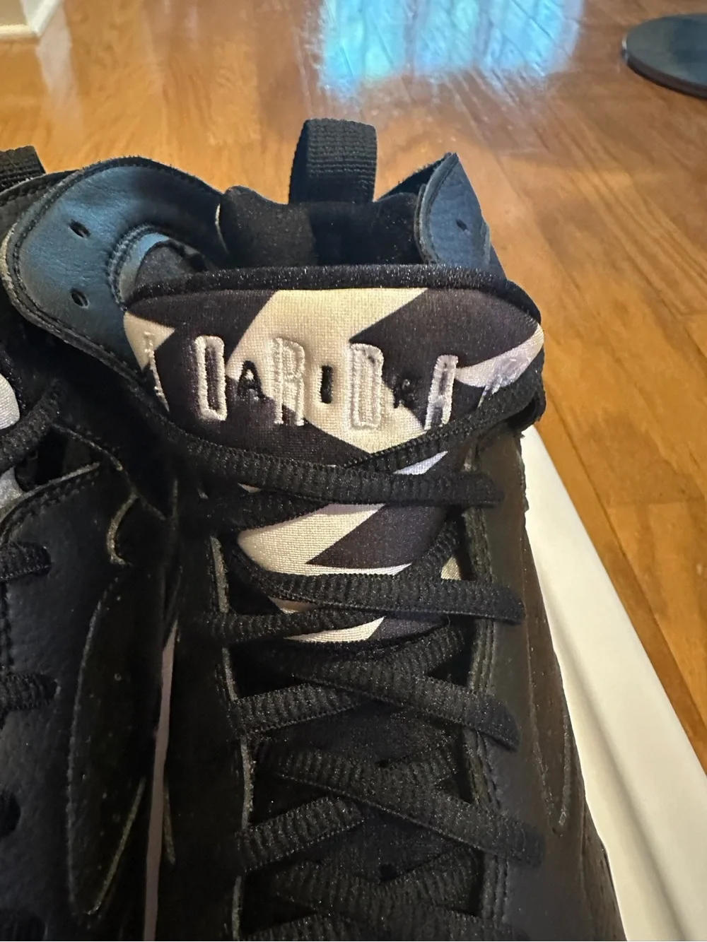 Jordan black leather