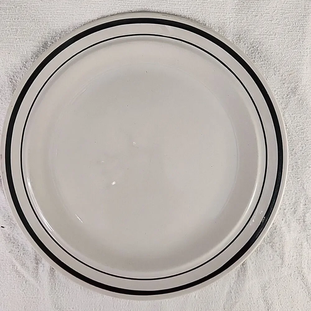 China Newcor Stoneware Bread Plate 4027 Satellite Black 7 1/2